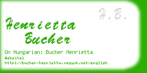 henrietta bucher business card